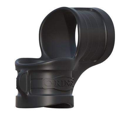 Anello penioso e palline del marchio FANTASY C-RINGZ, in silicone nero, con design robusto e dettagli rifiniti, per piacere e stimolazione
