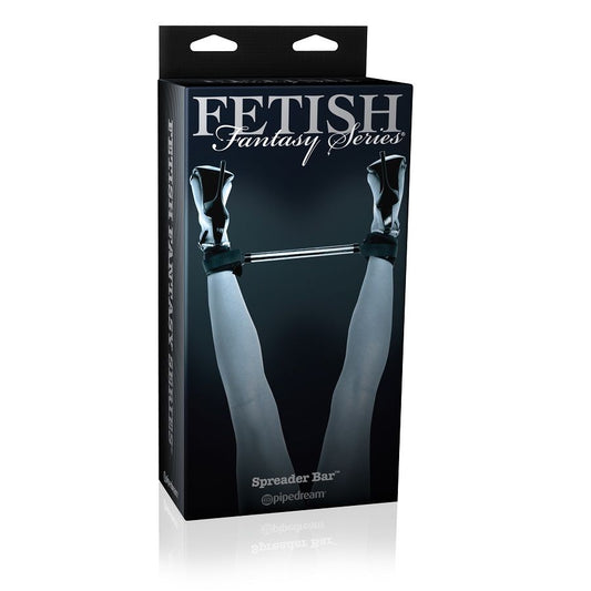 Barra di costrizione Fetish Fantasy Limited Edition, accessorio BDSM nero con fibbie e cinturino in metallo, per giochi di bondage.
