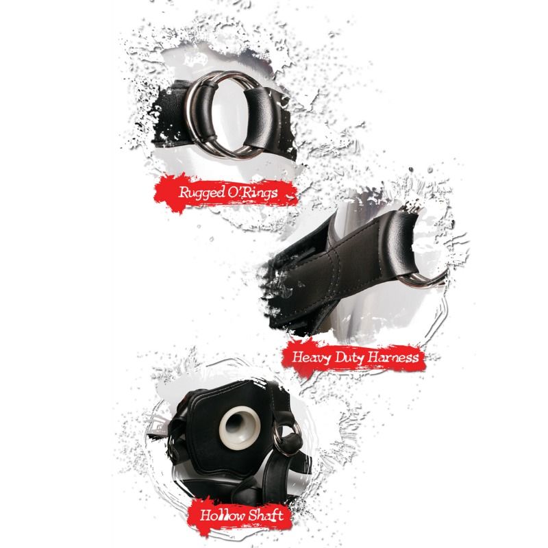 Cinturino con cavo estremo FETISH FANTASY EXTREME, accessorio BDSM nero con cavi e fibbie per giochi di ruolo e restrizioni.