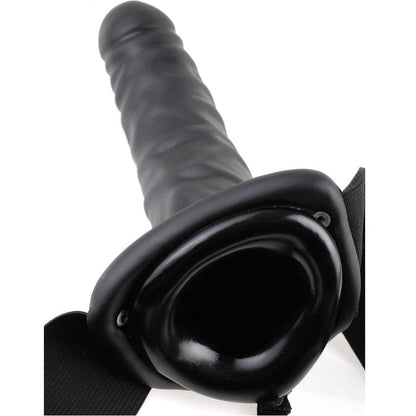 Cinturino con cavo nero da 19 cm della serie Fetish Fantasy, mostra dettagli in pelle e cavo in un design elegante e funzionale