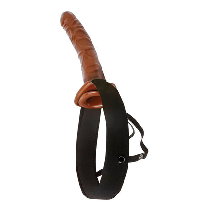 Dildo strap-on in cioccolato della serie Fetish Fantasy, con forma cava e dettagli realistici, in silicone morbido.