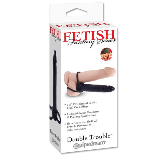 Immagine di un prodotto della serie Fetish Fantasy con doppia penetrazione, accessori e dettagli in stile fetish.
