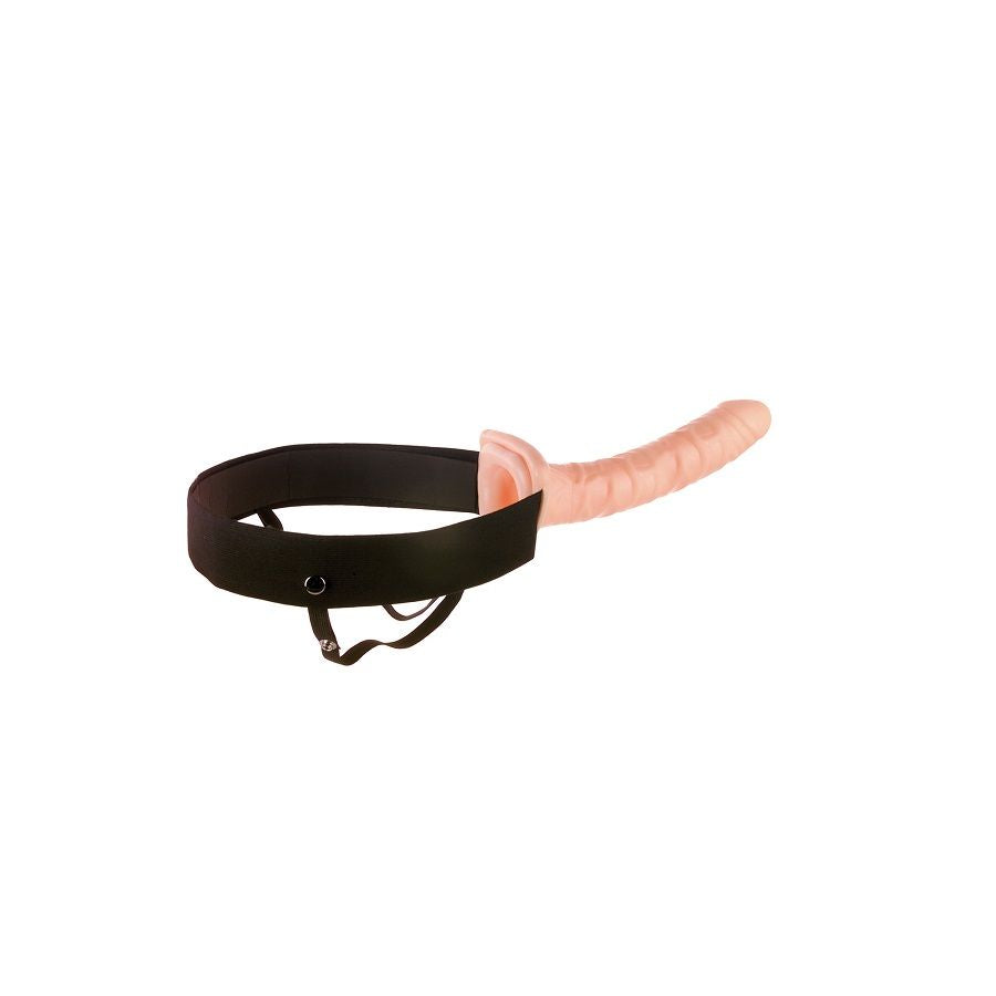Strap-on Dream Hollow di Fetish Fantasy Series, lunghezza 25,4 cm, con dettaglio realistico e cinturino regolabile.