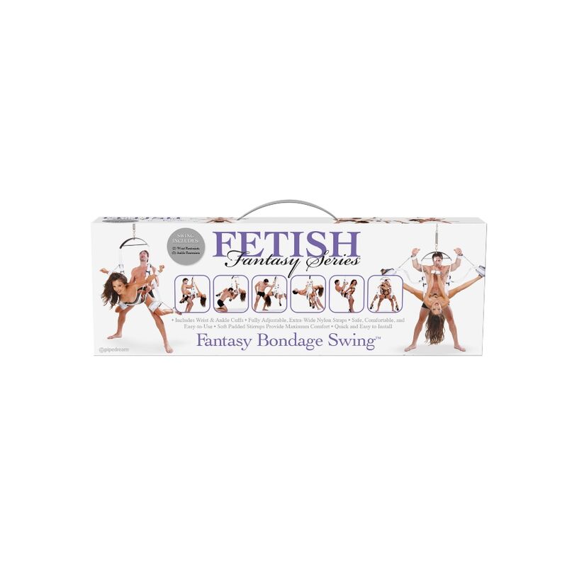 Alt text: Alternativa di bondage Fetish Fantasy Series con struttura stabile, cinghie regolabili e dettagli in tessuto nero.