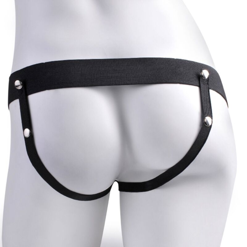 Imbracatura regolabile di Fetish Fantasy Series con pene realistico, sfere ricaricabili e vibratore da 17,8 cm, dettagli realistici.