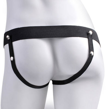 Imbracatura regolabile di Fetish Fantasy Series con pene realistico, sfere ricaricabili e vibratore da 17,8 cm, dettagli realistici.