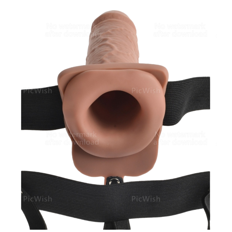 Imbracatura regolabile per pene realistico con sfere ricaricabili e vibratore da 17,8 cm, prodotto della serie Fetish Fantasy.