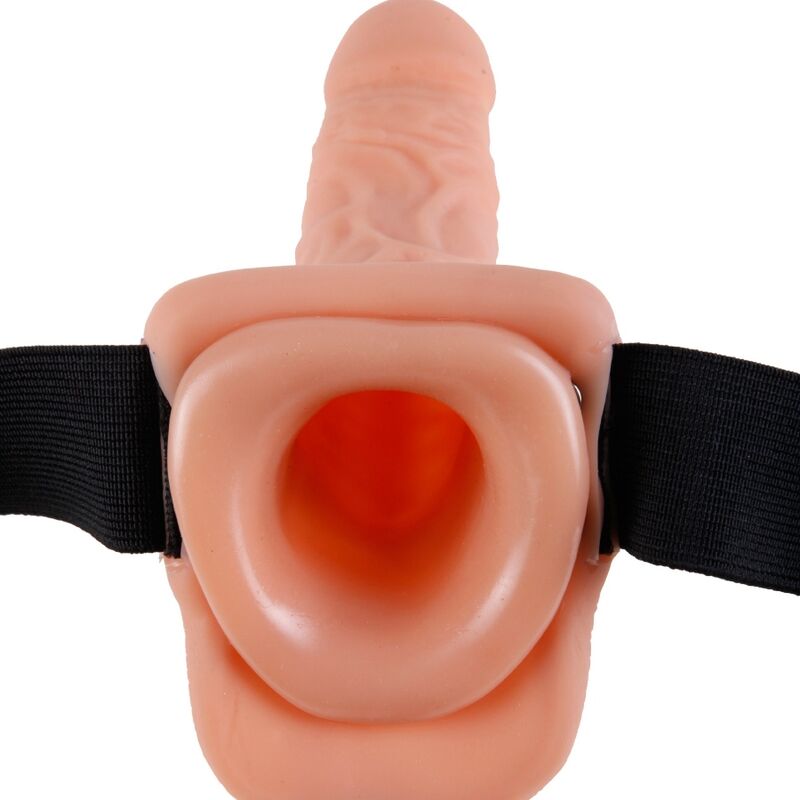 Imbragatura regolabile con telecomando, pene realistico da 17,8 cm con testicoli, prodotto della serie Fetish Fantasy Series