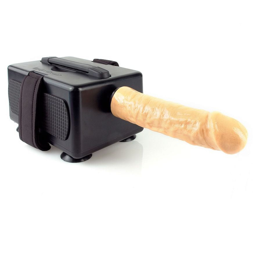 Macchina del sesso portatile della serie Fetish Fantasy, compatta e silenziosa, con pulsanti di controllo e design ergonomico.