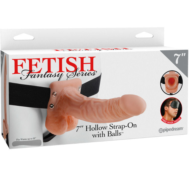 FETISH FANTASY SERIES serie 7 strap-on cavo con sfera di 17,8 cm in colore carne, prodotto per giochi di ruolo e intimità.