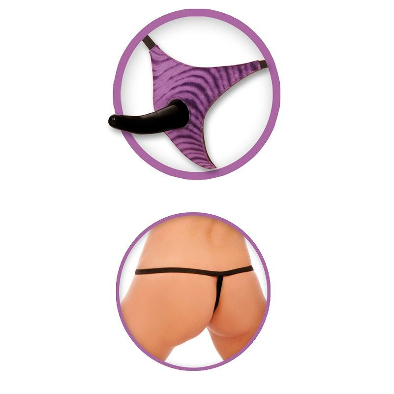 Fetish Fantasy Series strap-on vibrante per lui, dispositivo in silicone nero con cinturino regolabile e dettagli realistici.