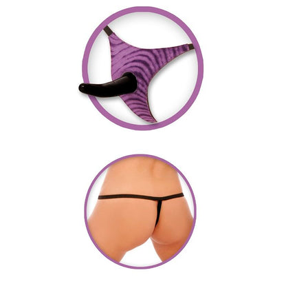 Fetish Fantasy Series strap-on vibrante per lui, dispositivo in silicone nero con cinturino regolabile e dettagli realistici.