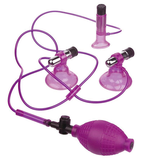 Vibratore a tripla aspirazione della serie Fetish Fantasy, con design elegante e superfici lisce, ideale per stimolazione.