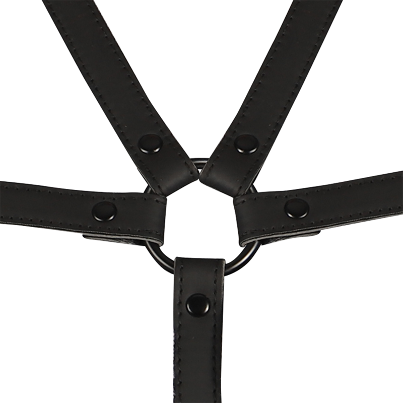 Imbracatura regolabile per torso e braccia della linea Fetish Submissive Bondage, cinturino resistente in stile bondage.
