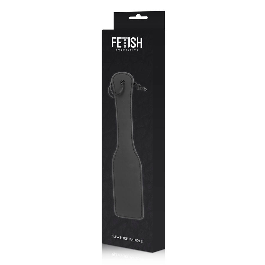 Frusta in pelle vegana FETISH SUBMISSIVE BONDAGE, con manico robusto e superficie liscia, ideale per giochi BDSM e bondage.