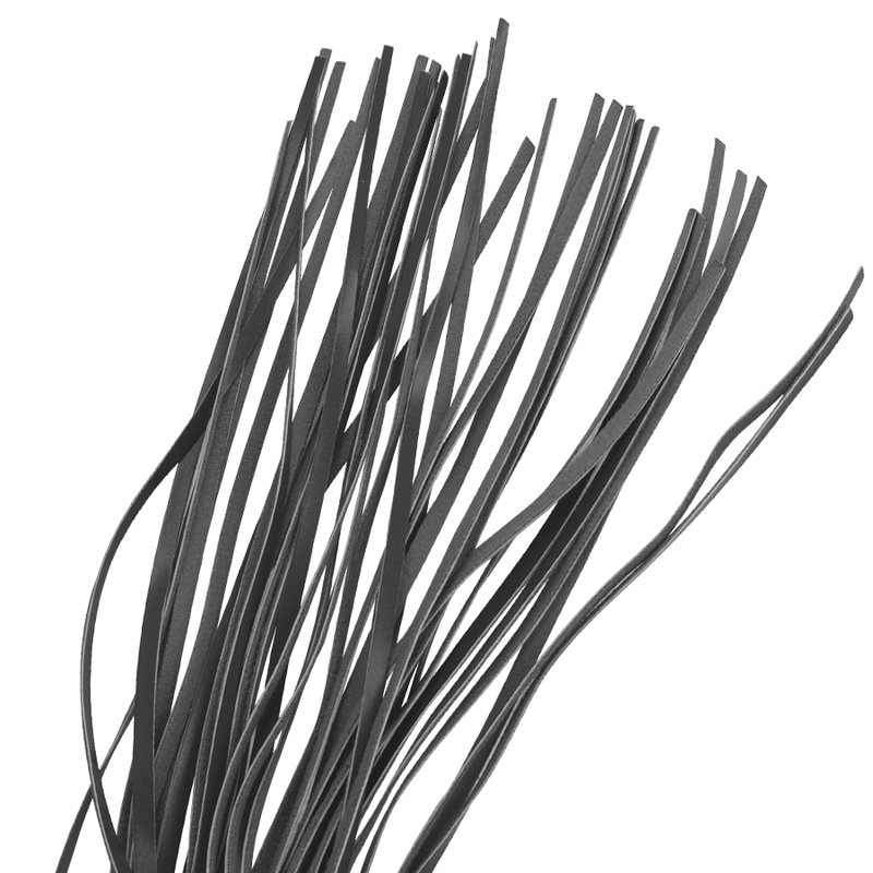 Frusta in pelle vegana FETISH SUBMISSIVE BONDAGE, accessorio per bondage e giochi BDSM, visibile in immagine.