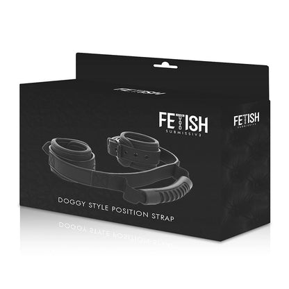Manette submissive FETISH SUBMISSIVE con fodera in neoprene e maniglia, accessori bondage per giochi di ruolo e BDSM.