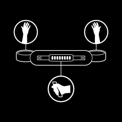 Manette FETISH SUBMISSIVE con fodera in neoprene e maniglia, accessori bondage per giochi di sottomissione, in primo piano