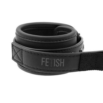 Manette fetish submissive con fodera in neoprene e maniglia, accessori bondage FETISH SUBMISSIVE BONDAGE