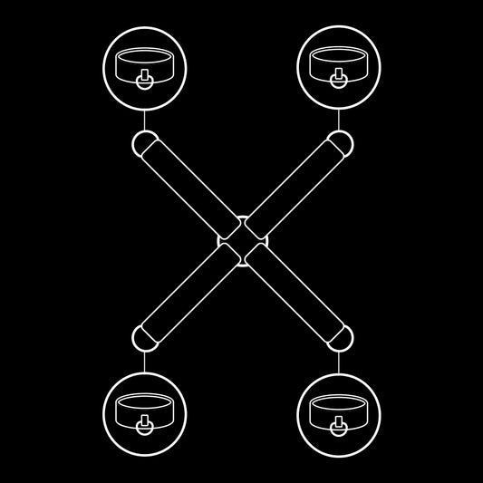 Manette in pelle vegana FETISH SUBMISSIVE BONDAGE, con cinturino regolabile e chiusura metallica, per giochi BDSM e bondage.