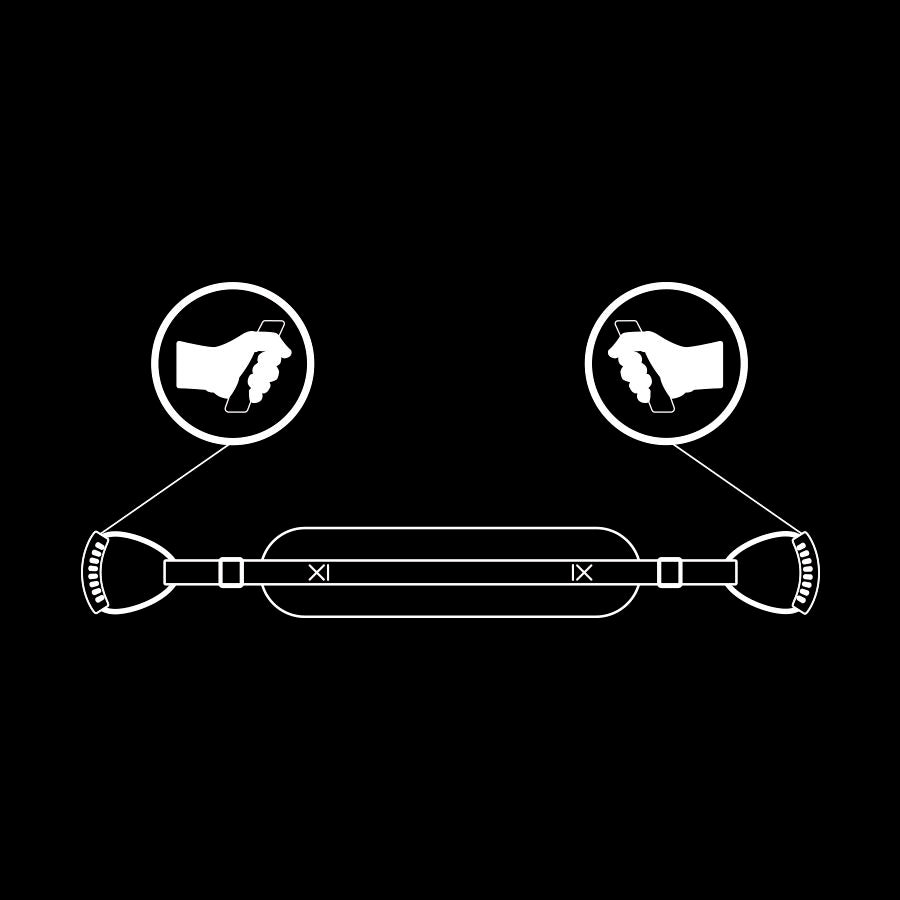 Pettorina Doggy Style FETISH SUBMISSIVE BONDAGE in neoprene, con design aperto e fodera morbida, ideale per giochi di sottomissione