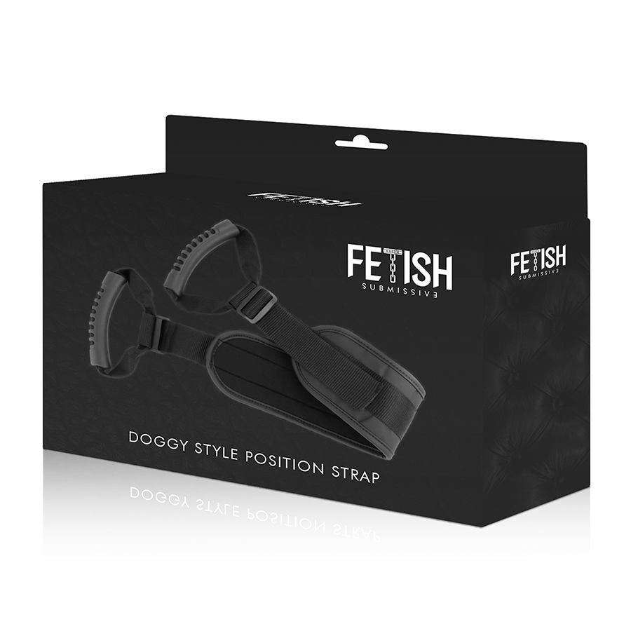 Pettorina in stile Doggy Style FETISH SUBMISSIVE BONDAGE con fodera in neoprene, cinturino regolabile e dettagli robusti.