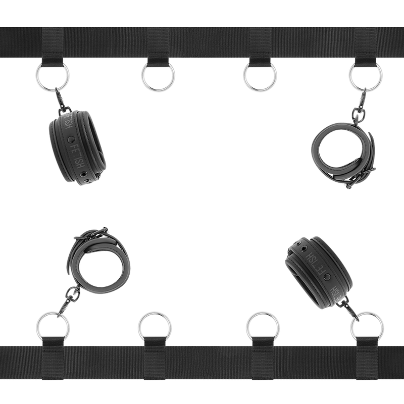 Set di cravatte da letto FETISH SUBMISSIVE BONDAGE con fodera in neoprene, pratico e resistente, per giochi di bondage e sottomissione
