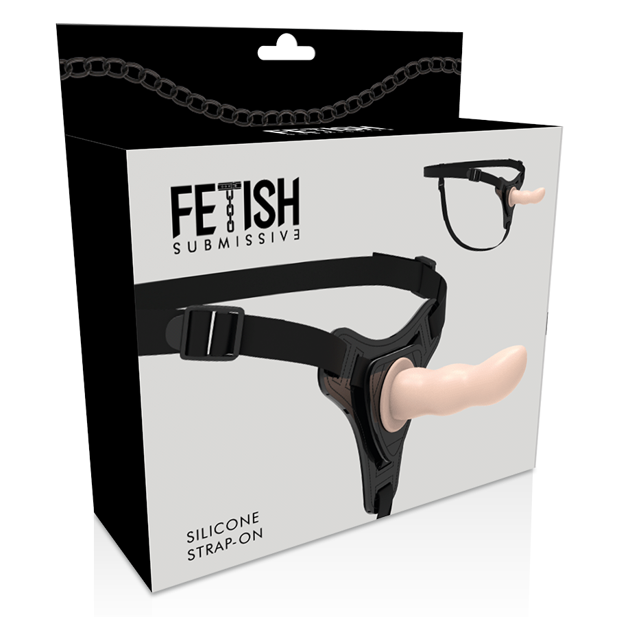 Harness fetish submissive in silicone flesh, G-spot stimulator di 12,5 cm, prodotto di marca FETISH SUBMISSIVE HARNESS.