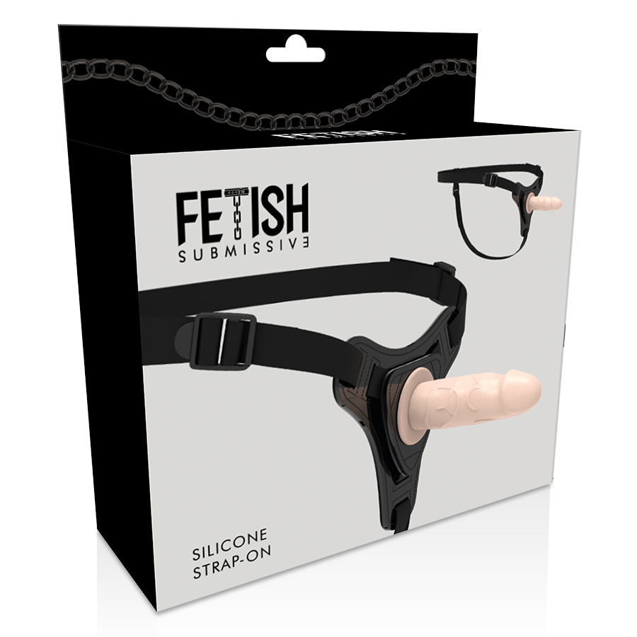 Imbracatura fetish submissive in silicone flesh realistico da 12,5 cm, con dettagli anatomici e design aderente.