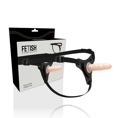 Imbracatura fetish submissive in silicone realistico color carne, lunghezza 12,5 cm, con dettagli anatomici.