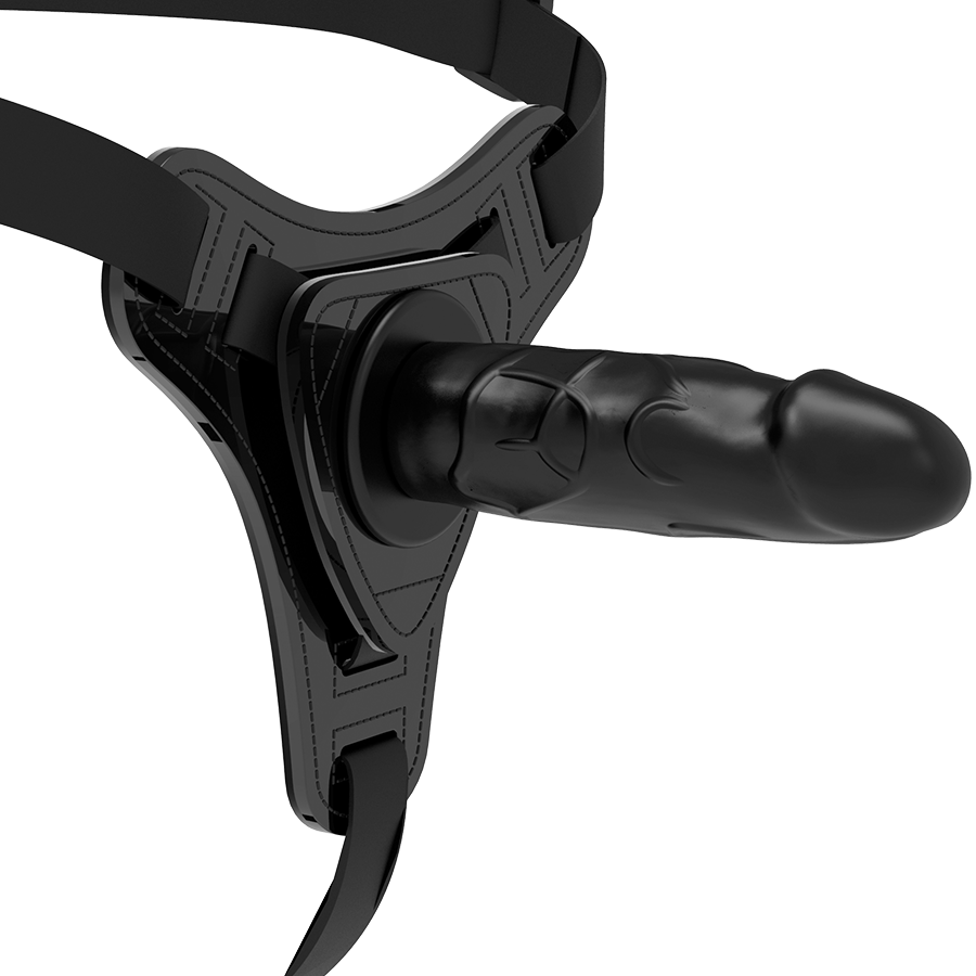 Imbracatura fetish submissive in silicone nero realistico da 15 cm, dettaglio di accessorio per giochi BDSM, FETISH SUBMISSIVE HARNESS