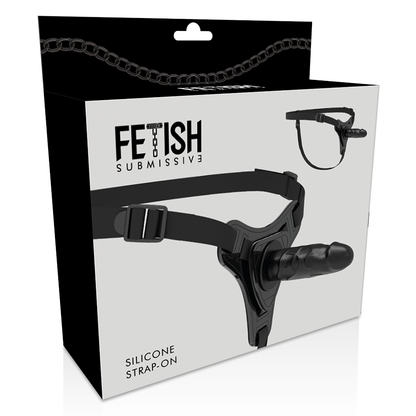 Imbracatura fetish submissive in silicone nero realistico da 15 cm, con dettagli anatomici e design aderente.