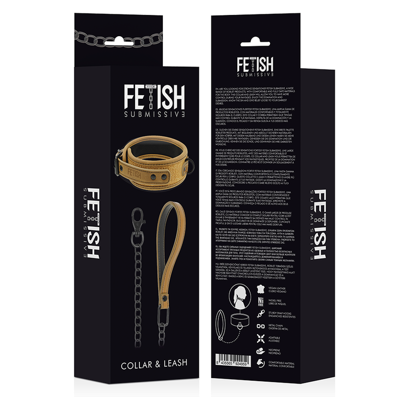 Collana a catena rivestita in neoprene del brand FETISH SUBMISSIVE ORIGIN, accessorio di moda con design moderno e resistente