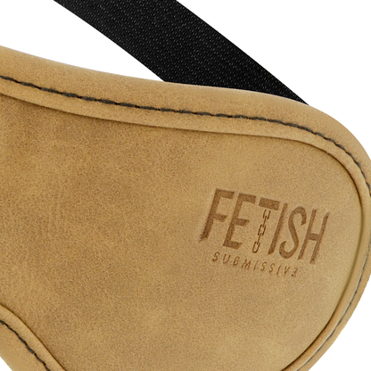 Maschera in pelle vegana con fodera in neoprene, modello Fetish Submissive Origin, copertura completa per costume fetish.