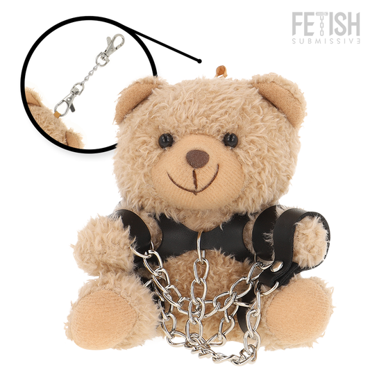 Orsetto Yogi Teddy Bear modello BDSM di FETISH SUBMISSIVE REBEL TOYS, con dettagli in stile fetish e accessori BDSM.