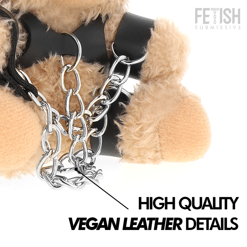 Orsetto Yogi Teddy Bear modello BDSM di FETISH SUBMISSIVE REBEL TOYS, con dettagli in stile fetish e accessori BDSM.