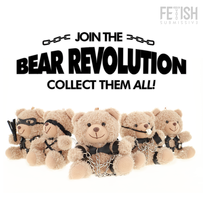 Orsetto Yogi Teddy Bear modello BDSM di FETISH SUBMISSIVE REBEL TOYS, con dettagli in stile fetish e look provocante.