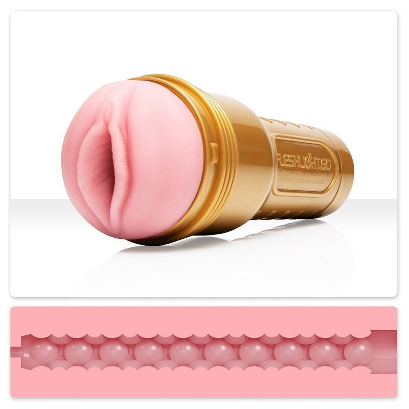 Fleshlight Stamina Go Training Unit Lady con lancio universale e lubrificante Aqua da 50 ml, materiale realistico e morbido