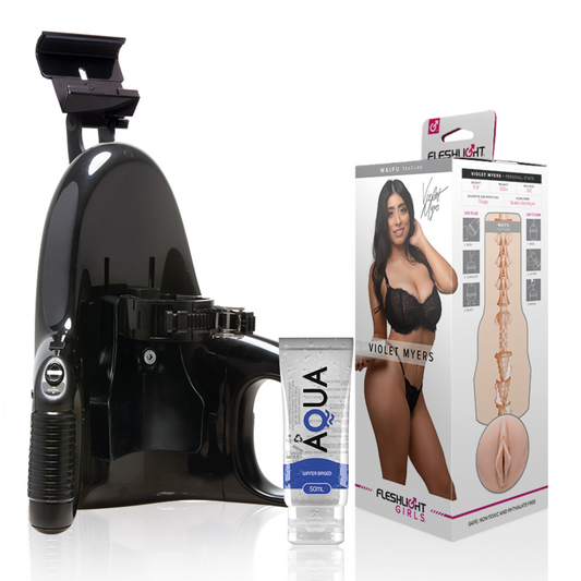 Fleshlight Girls Viola Myers Waifu con lubrificante aqua 50 ml e lancio universale, dettaglio del prodotto in immagini.