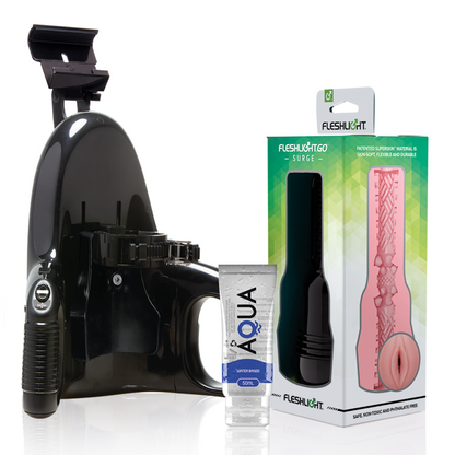Fleshlight Go Pink Lady Surge con vagina, lancio universale e lubrificante Aqua 50 ml, prodotto per adulti di Fleshlight Origin.