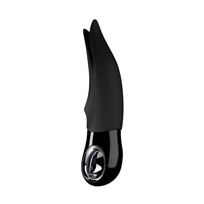 Vibratore clitoride Fun Factory Volta Linea Nera con design ergonomico e superficie liscia, in colore nero.