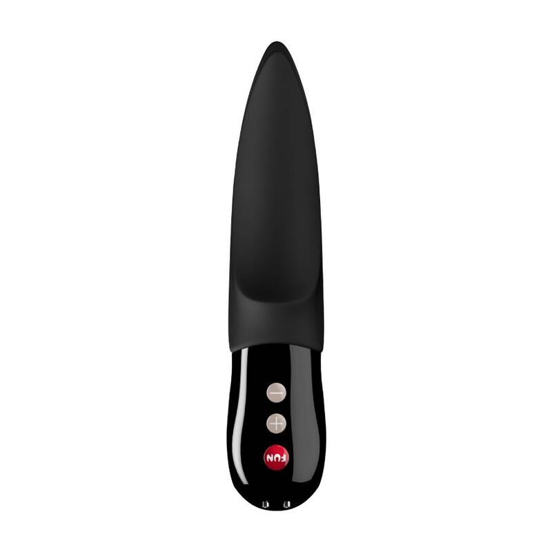 Vibratore clitorale Fun Factory Volta Linea Nera, design elegante nero, dettaglio in silicone morbido, ideale per stimolazione precisa.