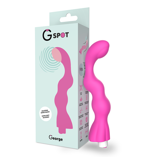 Vibratore rosa G-SPOT George G-Spot, design ergonomico e morbido, ideale per stimolazione mirata, visibile dall'immagine.