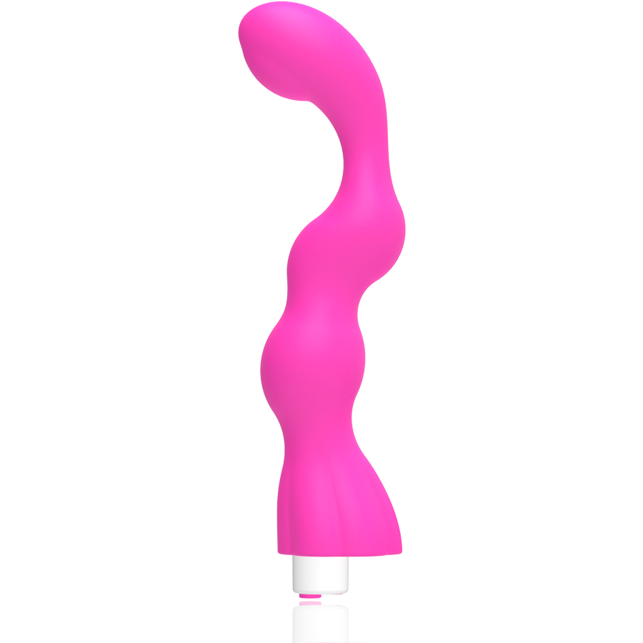 Vibratore G-SPOT George rosa, forma ergonomica, realizzato in silicone, con superficie liscia e design elegante.