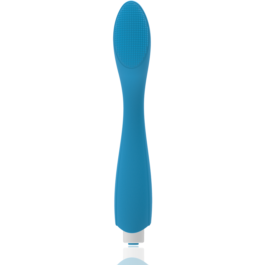 Vibratore G-SPOT Gyubert blu turchese con design ergonomico, ideale per stimolazione G-spot, visibile in immagine.
