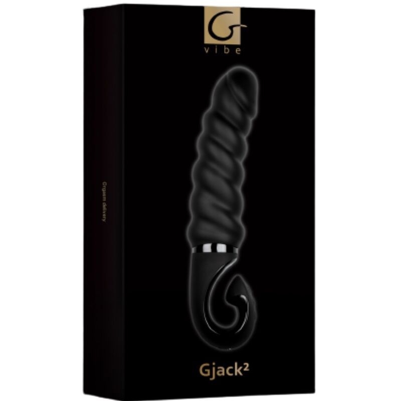 Dildo vibrante nero G-JACK 2 G-VIBE, con design realistico e superficie liscia, ideale per stimolazione e piacere personale
