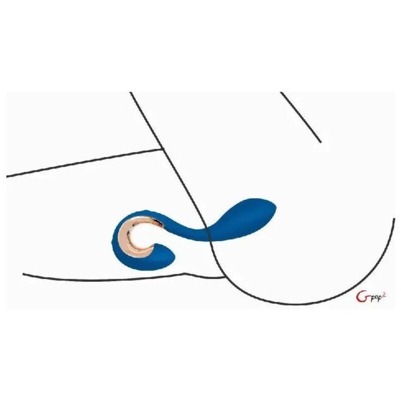 Vibratore G-VIBE GPOP 2 blu Indigo, stimolatore punti G e P, design ergonomico e color blu intenso.