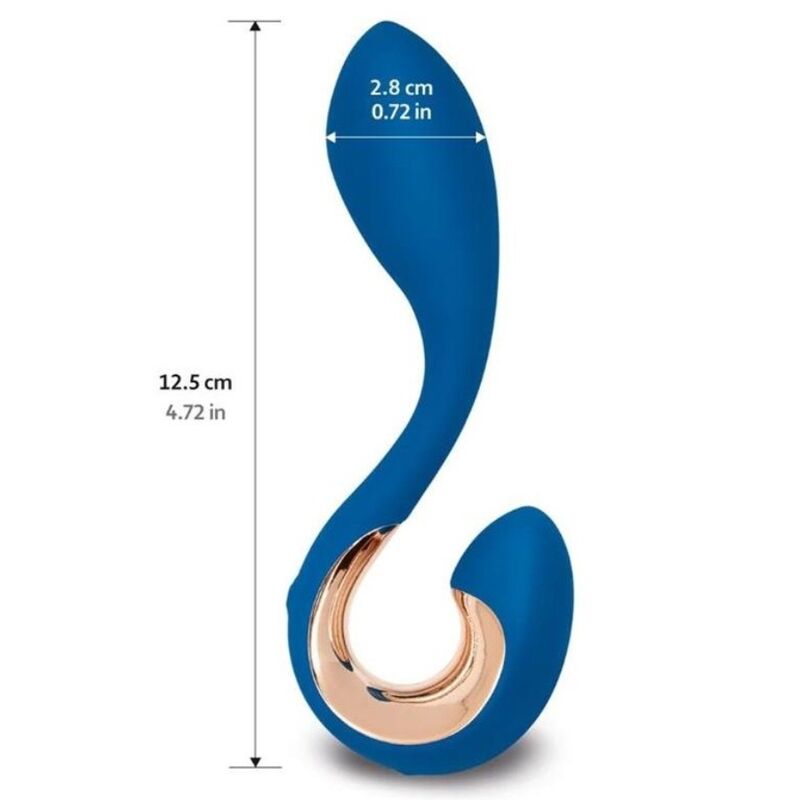 Vibratore G-VIBE GPOP 2 blu Indigo per stimolazione dei punti G e P, design ergonomico e colori vivaci.