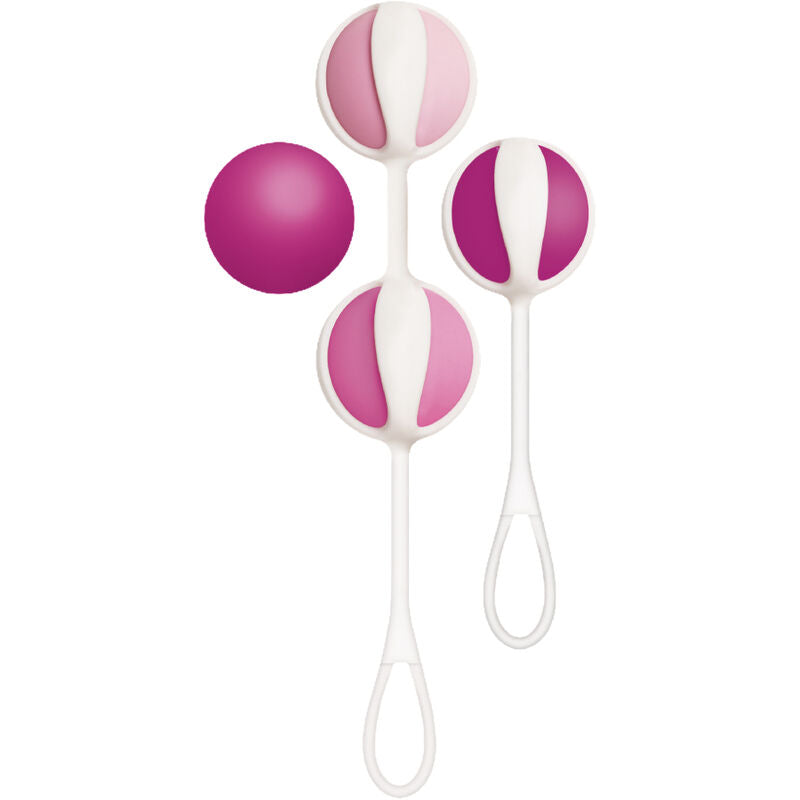 Set di 4 sfere da geisha mini viola G-VIBE, morbide e compatte, ideali per il benessere e il piacere.