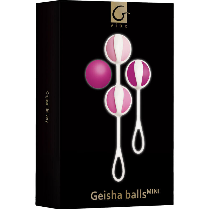Set di 4 sfere da geisha mini viola G-VIBE, palline di piacere in silicone per esercizi e benessere intimo.